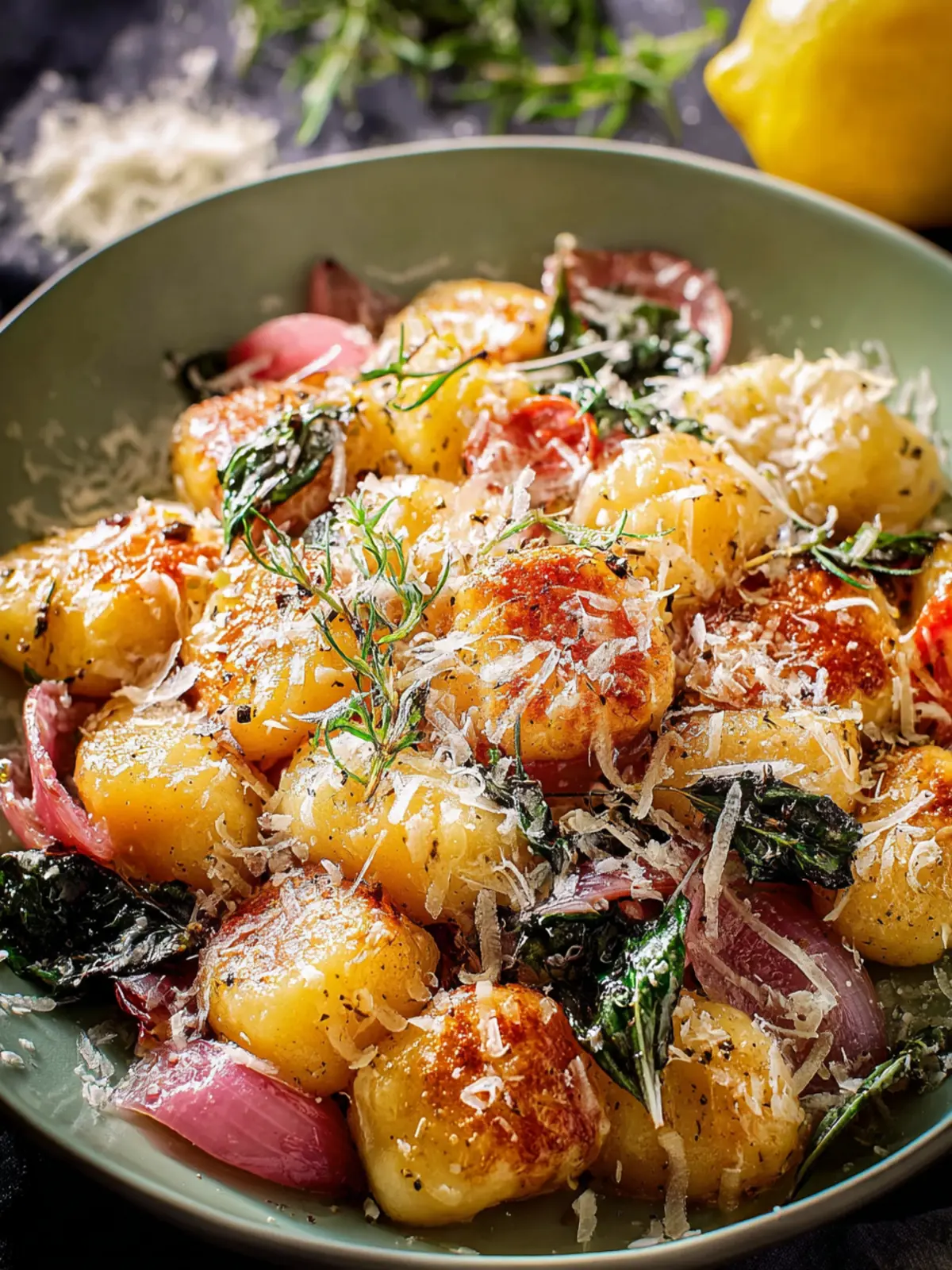 Lemon Parmesan Sheet Pan Gnocchi First Image