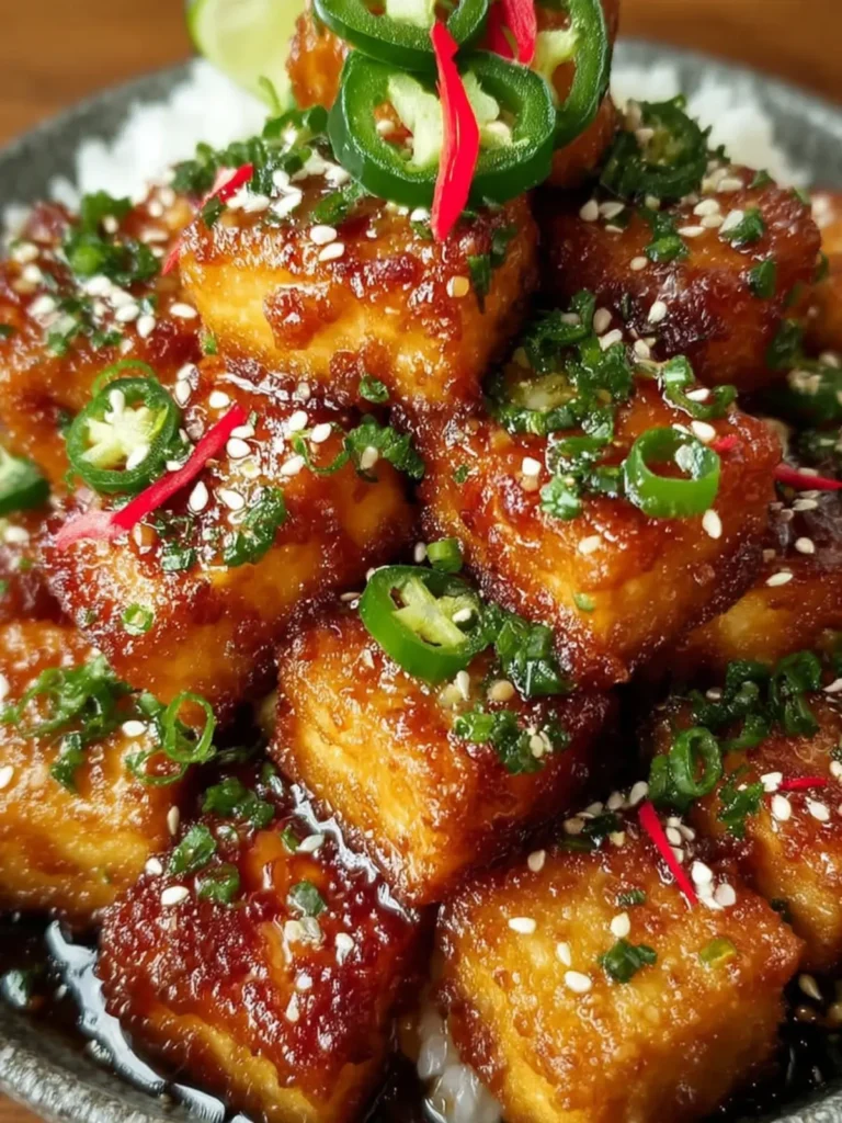 Crispy honey garlic tofu recipe that will amaze you! First Image