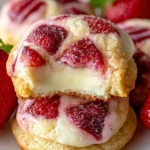 Strawberry Cheesecake Stuffed Cookies First Image