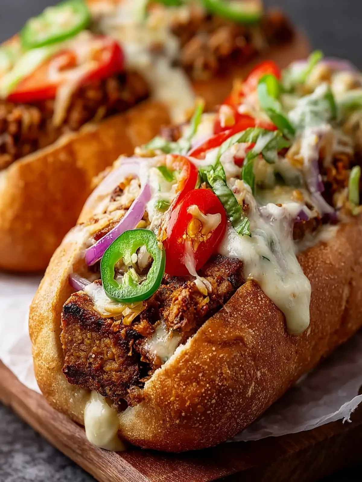 Vegan Philly Cheesesteaks (with Seitan!) First Image