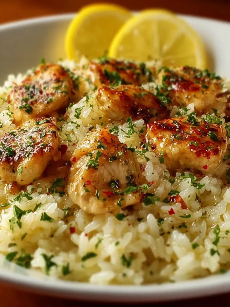 Chicken Scampi with Garlic Parmesan Rice: A Creamy Delight! First Image