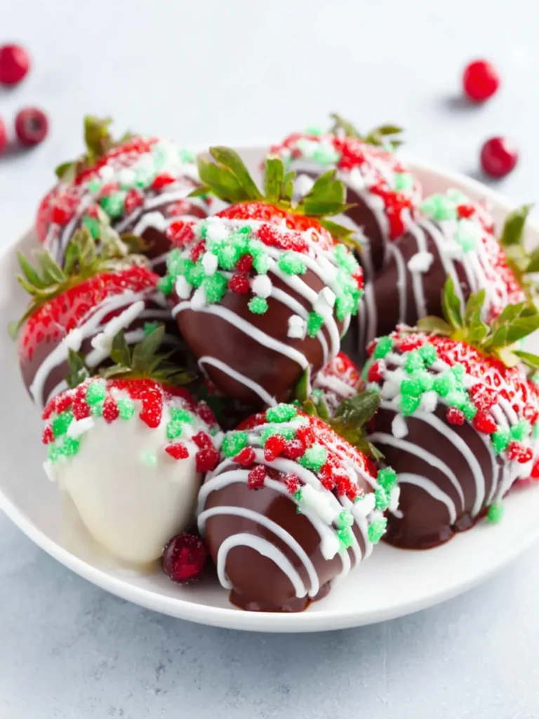 Christmas Chocolate Covered Strawberries First Image
