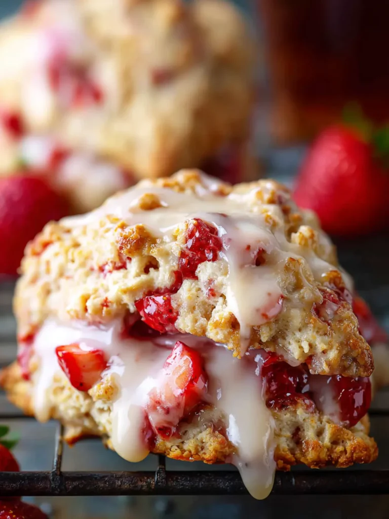 Easy Strawberry Cream Scone Recipe First Image