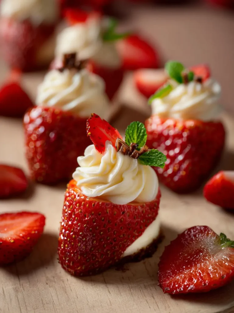 Cheesecake Deviled Strawberries First Image