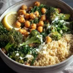 Easy Kale Chickpea Quinoa Salad with Broccoli & Lemon First Image